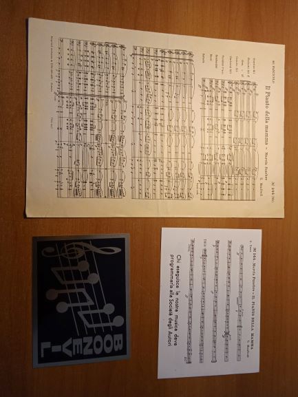 il pianto della mamma (Manfredi) ed Belati parti e partitura (spartito per banda)