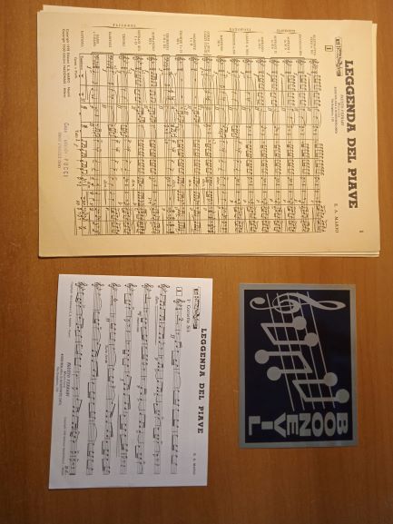 leggenda del piave (mario) parti e partitura ed carish (spartito per banda)