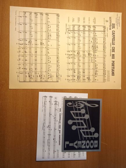 sul cappello che noi portiamo (marchesini) parti e partitura ed carish (spartito per banda)