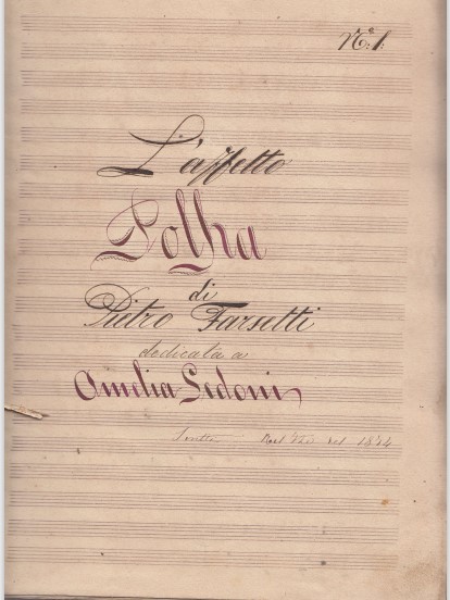 manoscritto inedito musica 1874 riproduzione vietata