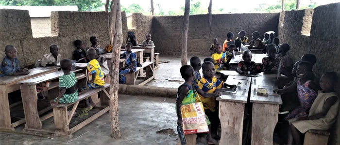 Construction de l'école de Gannandji