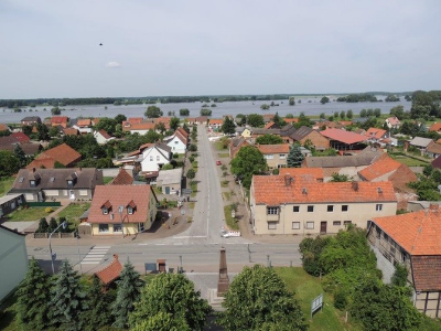 Blick von der Sandauer Kirche