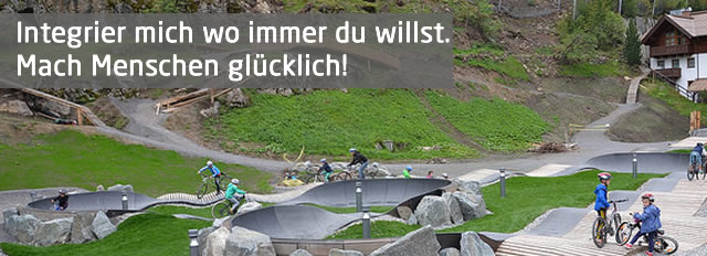 Die größte Pumptrack Skill Area Österreichs in Sölden. Magnet für Kinder und Erwachsene.