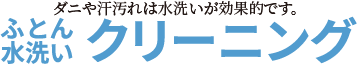 ダニや汗汚れは水洗いが効果的です。　ふとん水洗いクリーニング