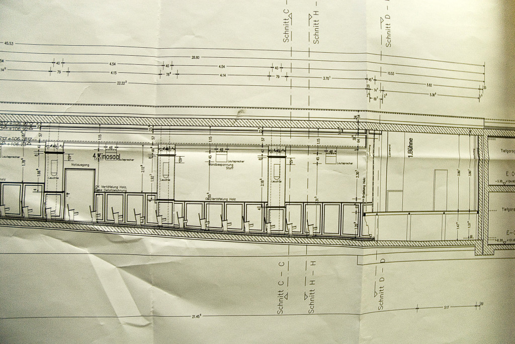 Plan für den Ausbau des Kinosaals