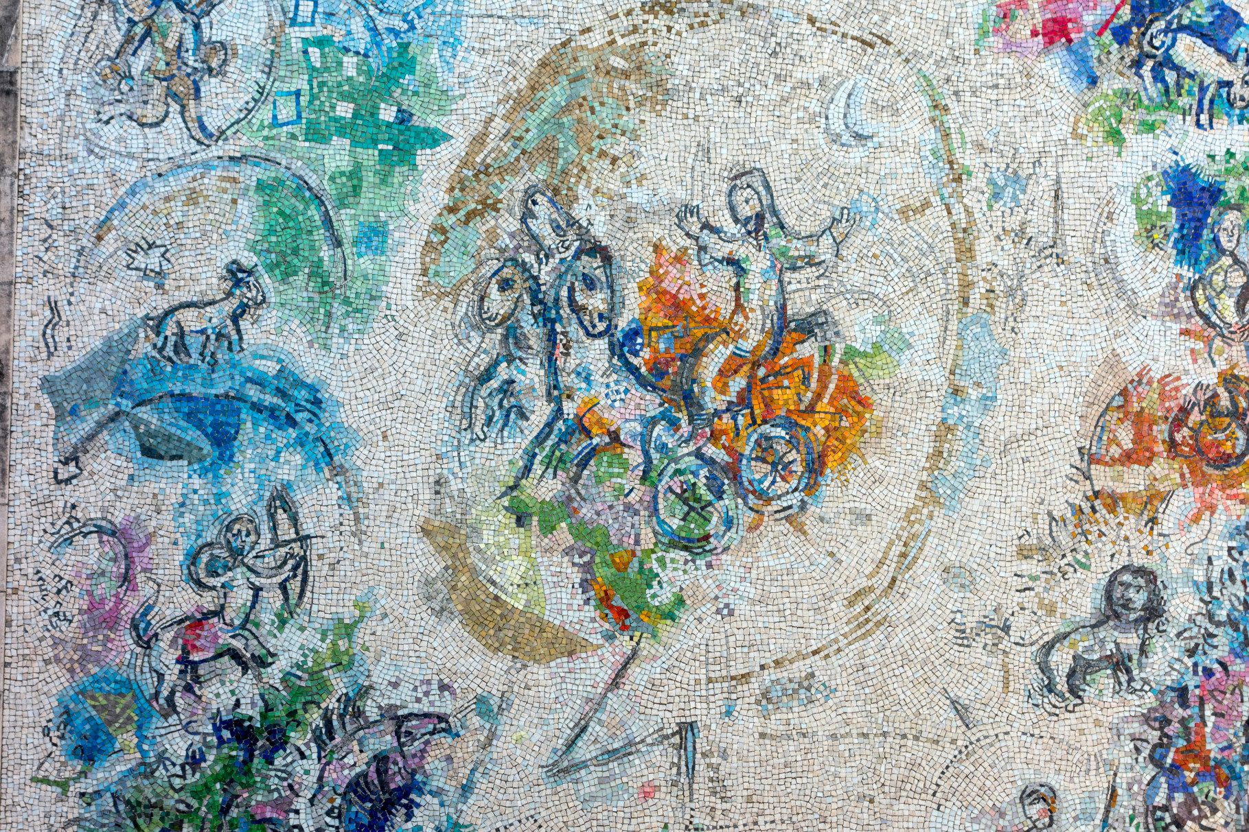 Der Prophet Elias, 1971, Mosaik (Ausschnitt)