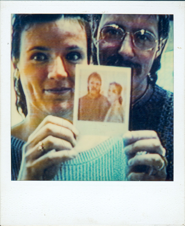 Mit der Polaroidkamera vom Bildschirm fotografiert, 1986