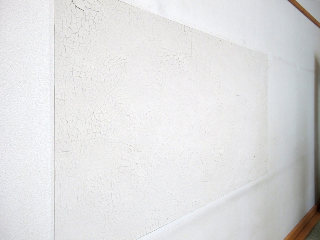 David Kroell, Selbsthäutende Wand, 2010, Ton, Pigment, Binder, Tiefengrund