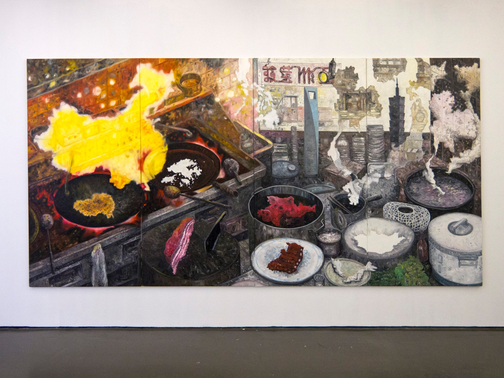 Oskar Oiwa, Asian Kitchen, 2008 (227x444cm)