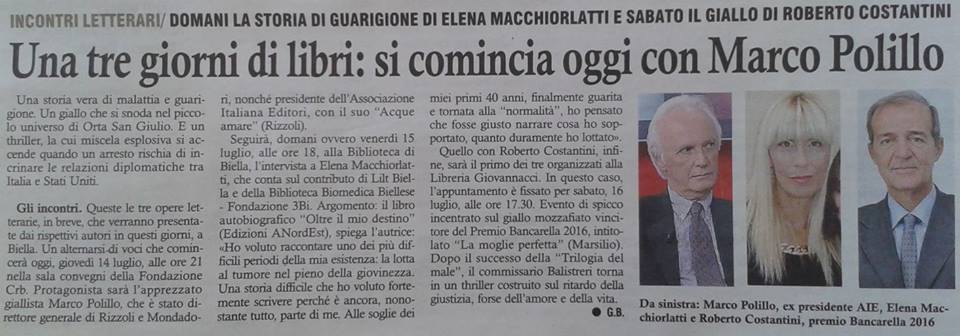 Eco di Biella, 14 luglio 2016