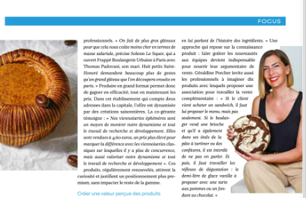 Mets conseils cité dans La tribune des boulangers-pâtissiers 