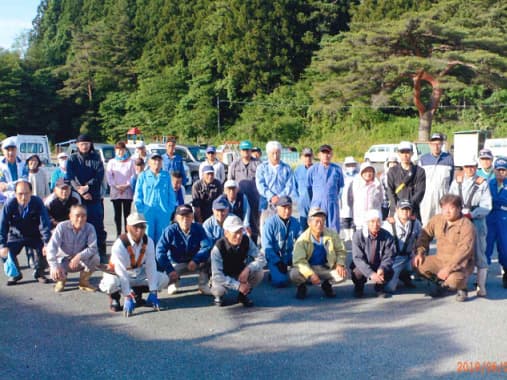 環境整備の時の集合写真