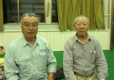 保存会会長　菅原　豊一さん（右） 猿沢峠山伏神楽代表 小野寺　清一さん（左）