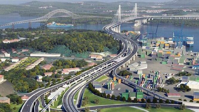 Das Konzept der vierten Panama-Kanalbrücke. Quelle: La Prensa