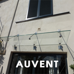 Auvent vitré, aluminium ou acier sur mesure