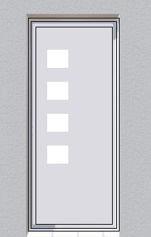 porte d'entrée avec carrés