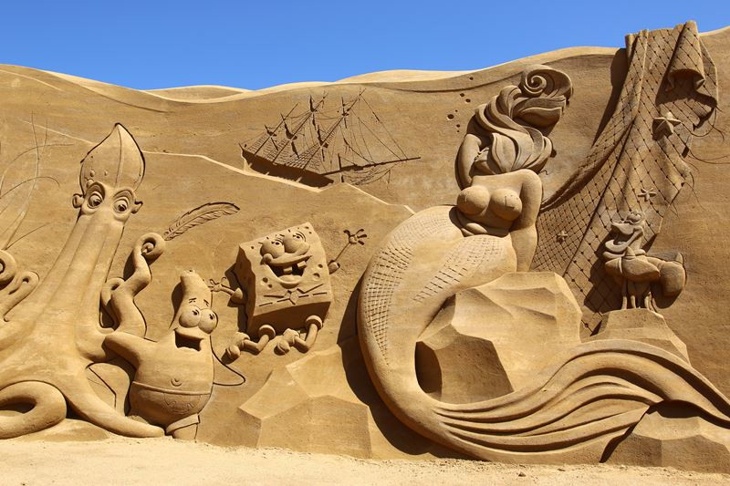 Impression vom Sandskulpturenfestival in Søndervig. Foto: VisitDenmark/PR