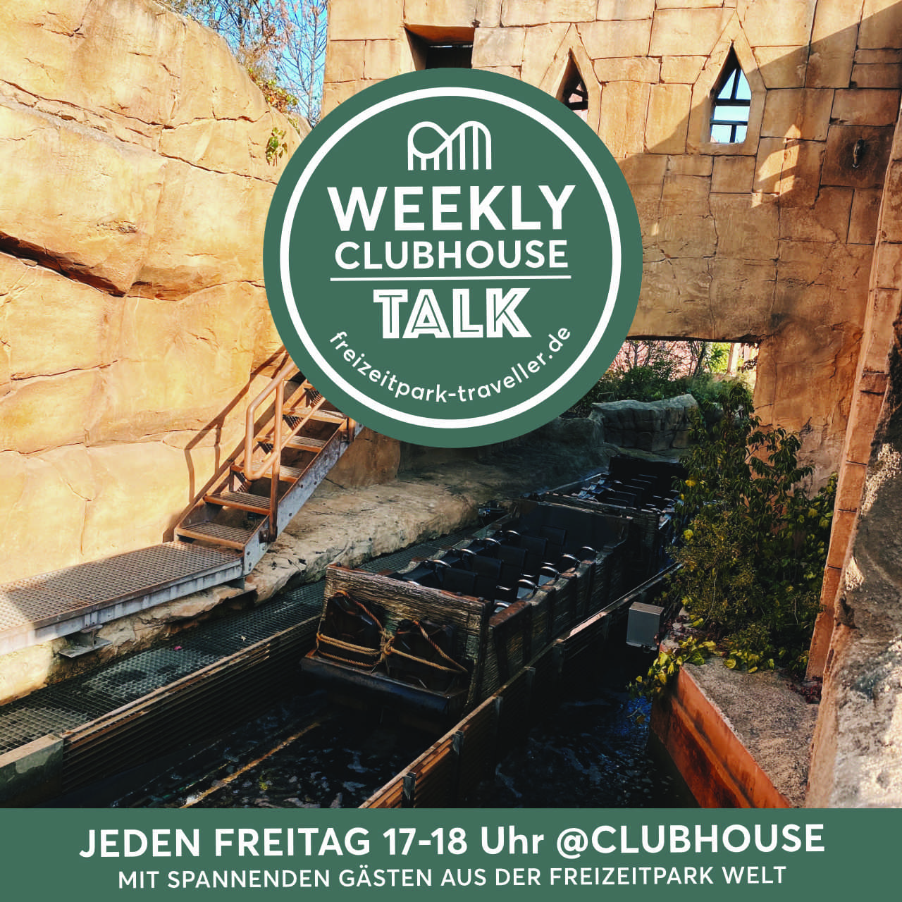 Freizeitpark Talk auf Clubhouse