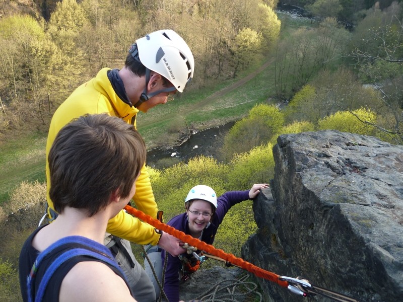 Sonntagsklettern im Steinicht am Uhustein