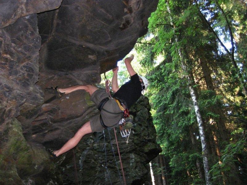 Klettern am Schwarzen Stein in Grünbach/Vogtland/Sachsen