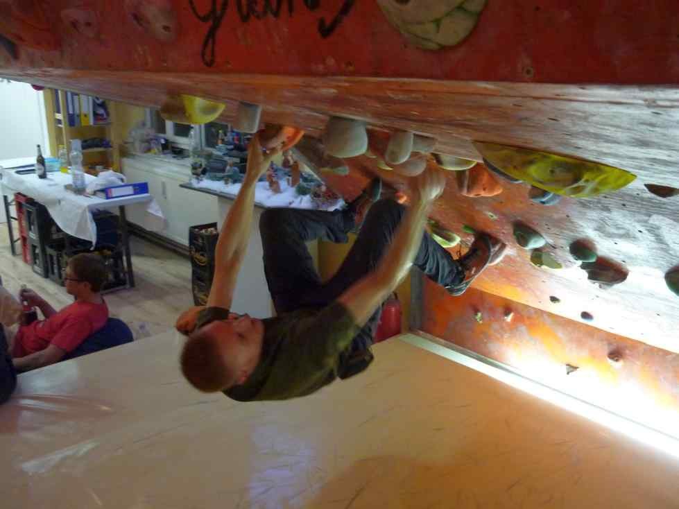 Mittwochstraining am Dienstag in der Boulderhalle Plauen, 03.01.2012