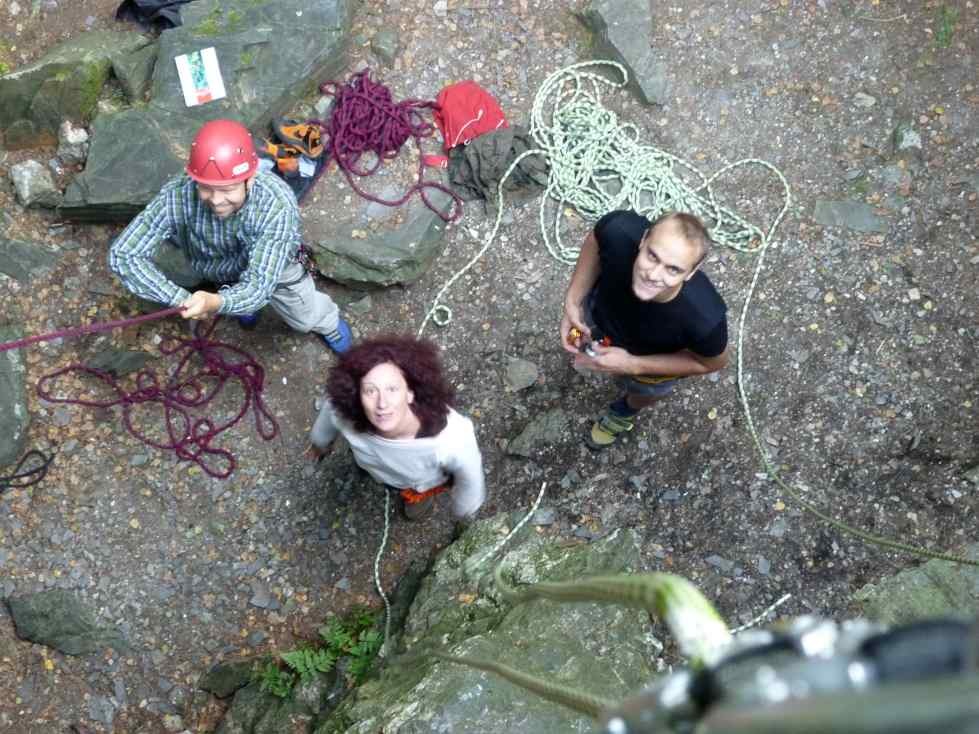 Mittwochstraining Klettern am Schwarzen Stein in Grünbach, Vogtland