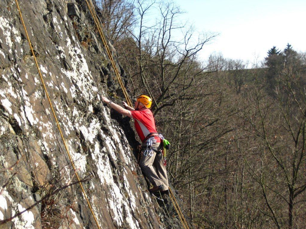 Klettern im Steinicht an der Septemberwand