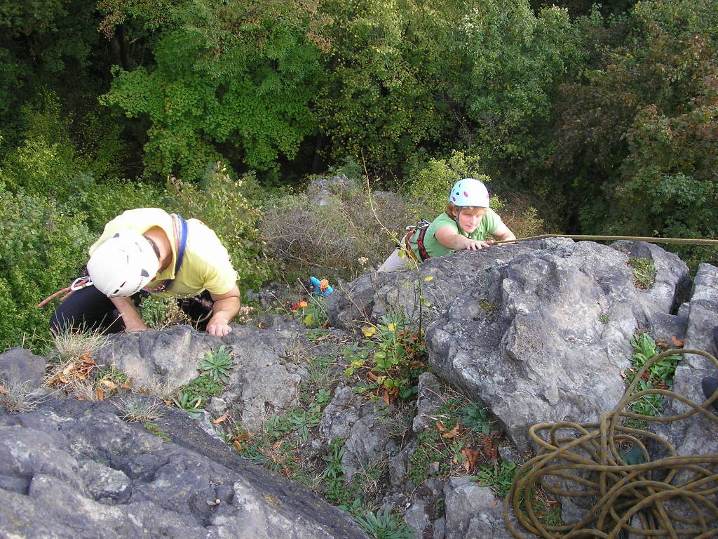 Sonntagsklettern im Steinicht am Uhustein, 25.09.2011