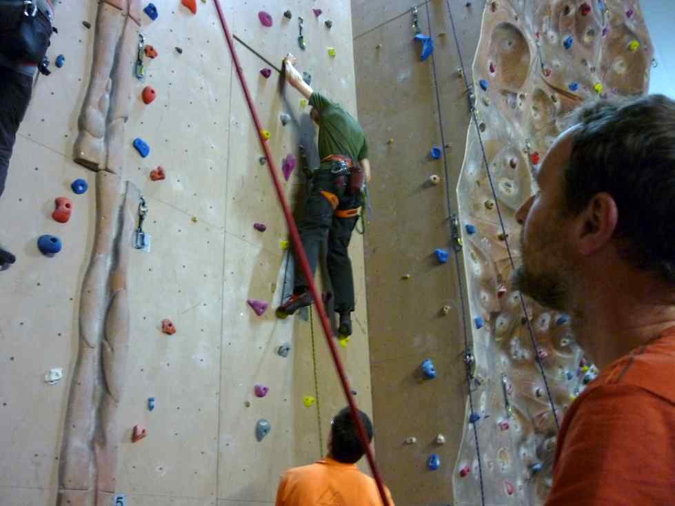 Samstagsklettern in der Hofer Kletterhalle im Sportpark Untreusee, 07.01.2012