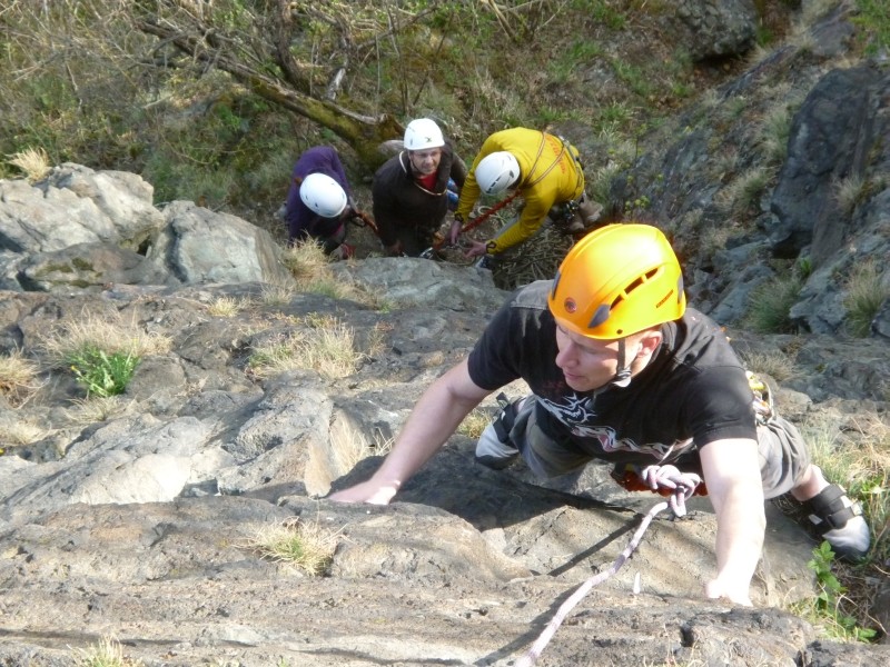 Sonntagsklettern im Steinicht am Uhustein