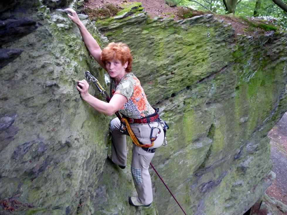 Sonntagsklettern an der Fattigsmühle im Saaletal bei Hof