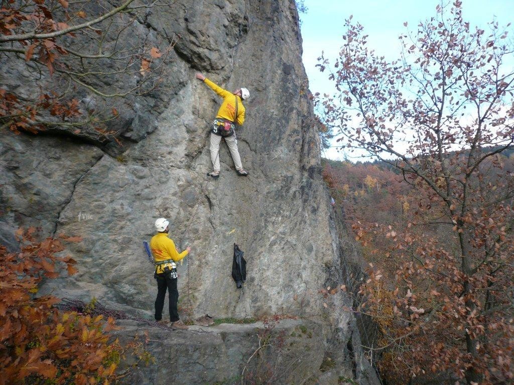 DAV Abklettern im Steinicht, Vogtland, Sachsen