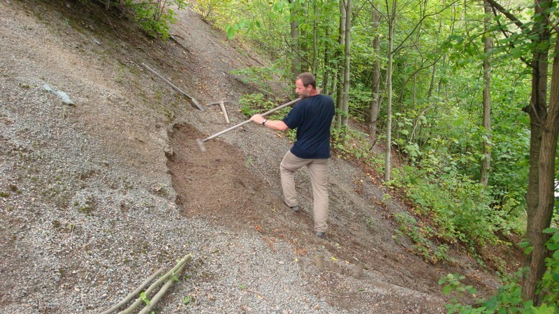 DAV Arbeitseinsatz im Klettergebiet Steinicht, 07.09.2011