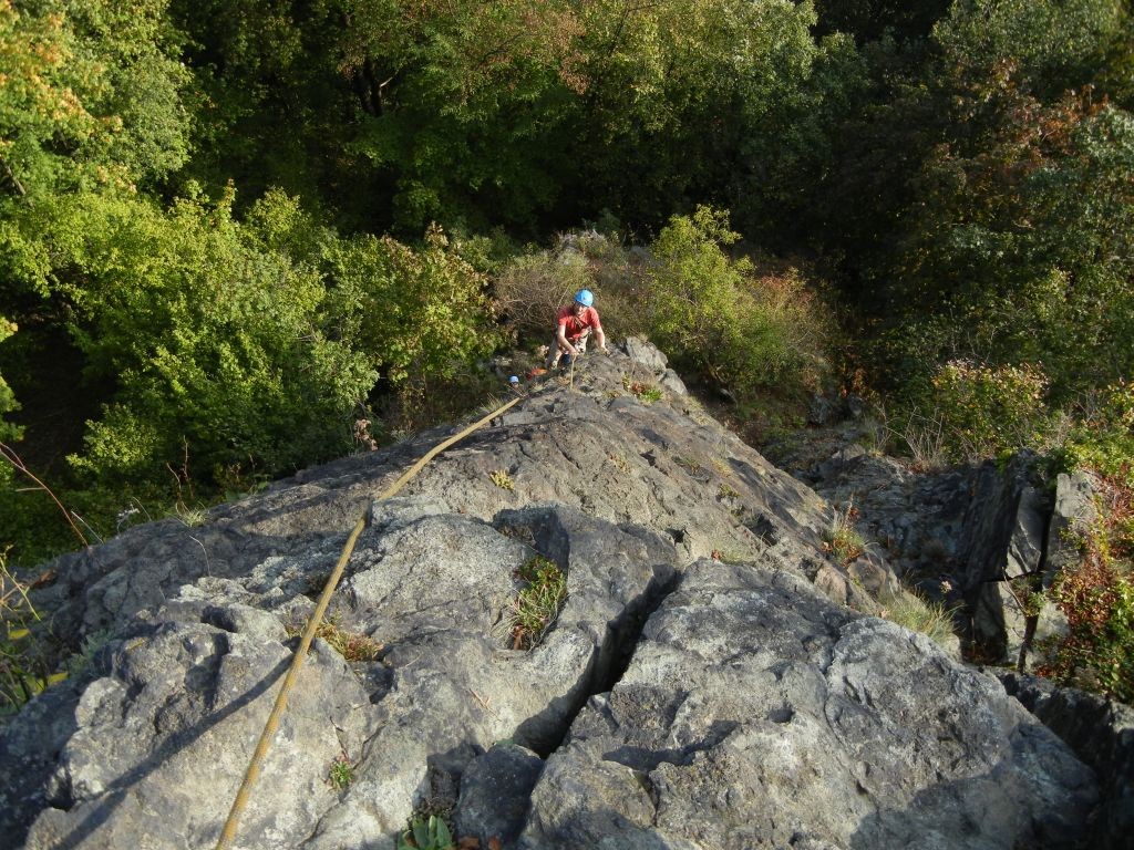 Sonntagsklettern im Steinicht am Uhustein, 25.09.2011