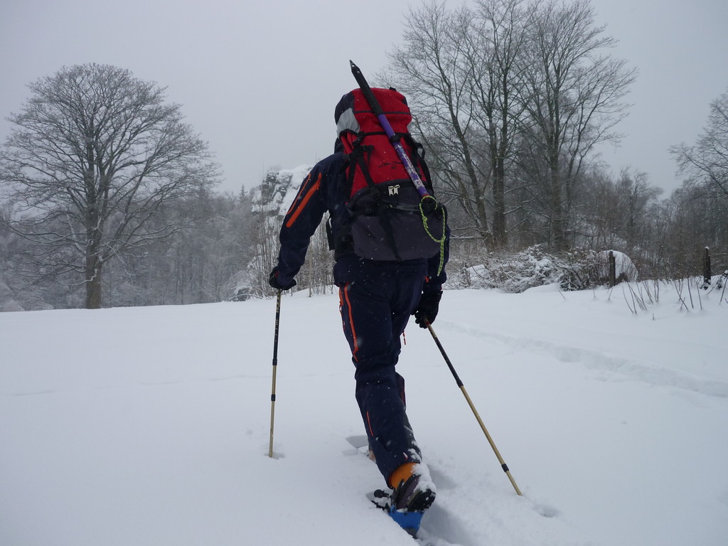 Start mit den Schneeschuhen in Falkenstein