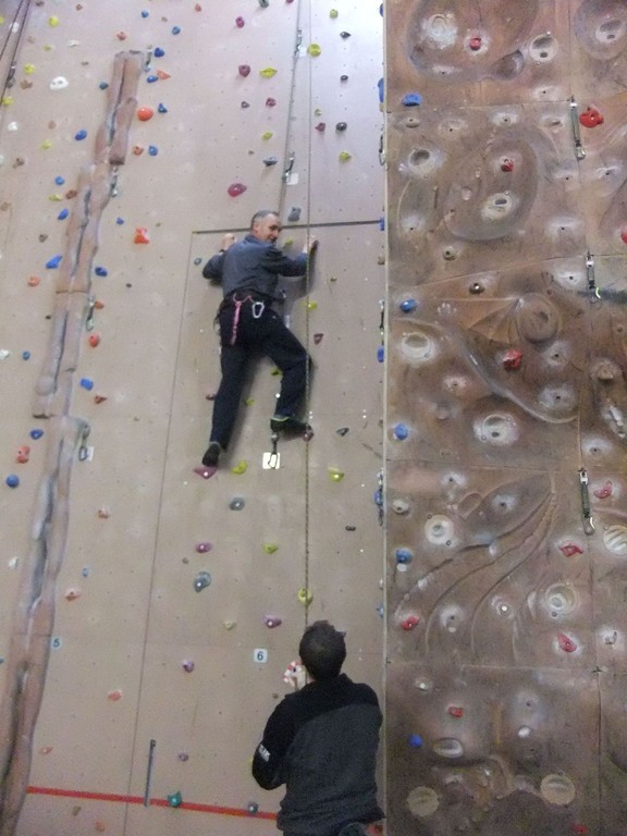 Samstagsklettern in der Hofer Kletterhalle im Sportpark Untreusee, 07.01.2012