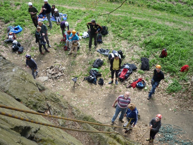 DAV Kletterkurs am 16.04.2011 im Klettergebiet Steinicht