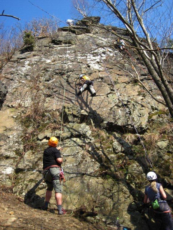 Klettern im Steinicht an der Septemberwand