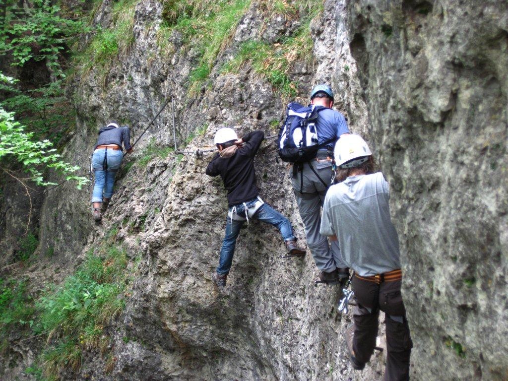 auf dem Höhenglück Klettersteig / Hersbrucker Schweiz