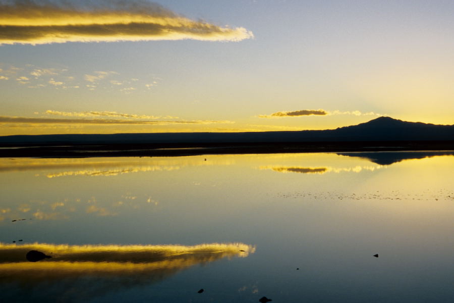 Sonnenuntergang im Salar de Atacama