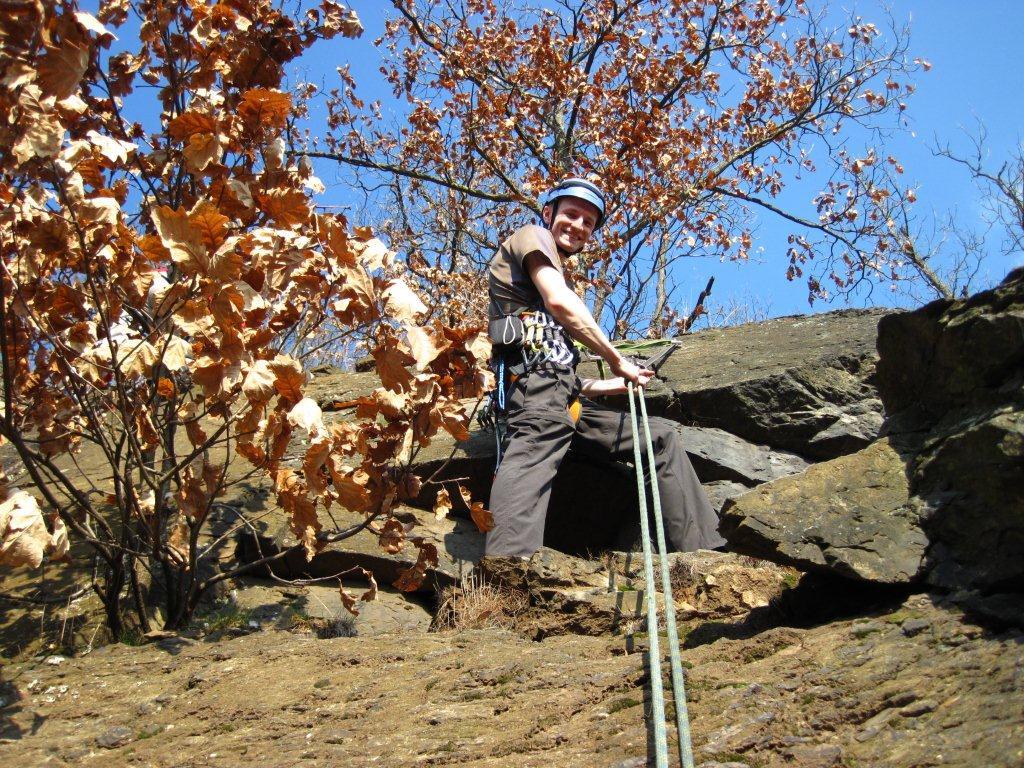 Anklettern im Klettergebiet Steinicht, 24.03.2012