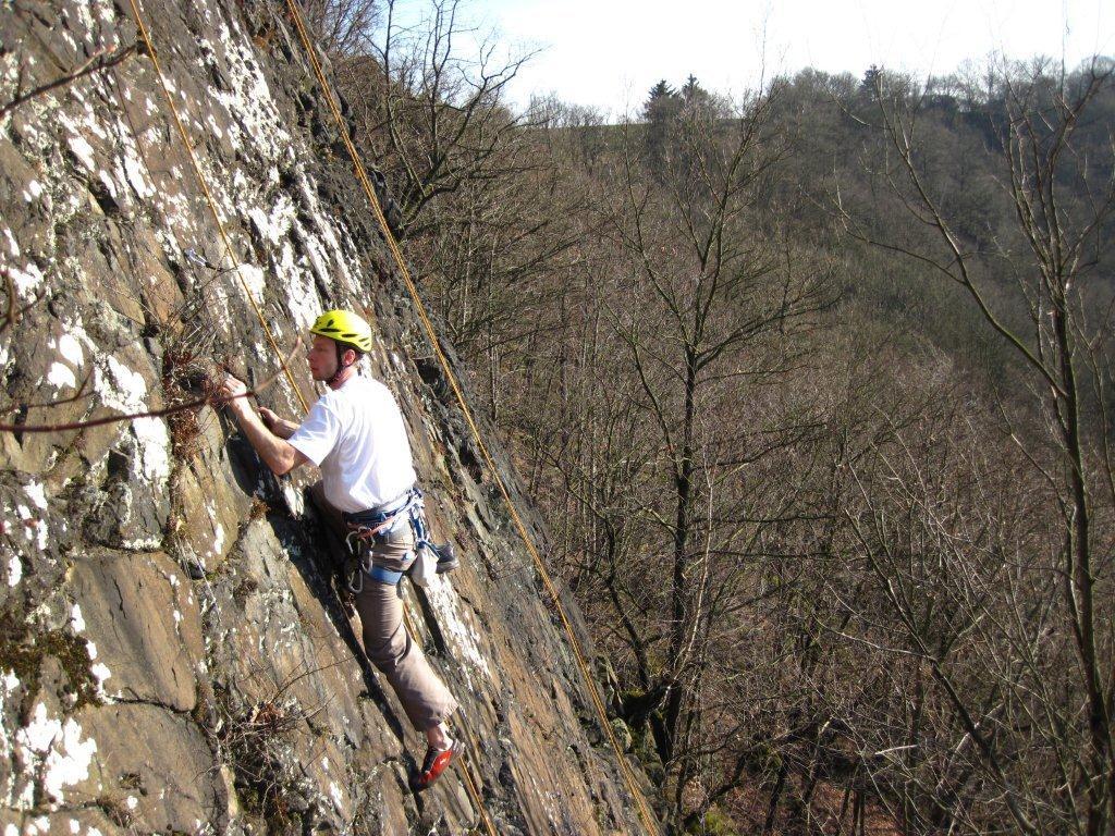 Klettern im Steinicht an der Septemberwand