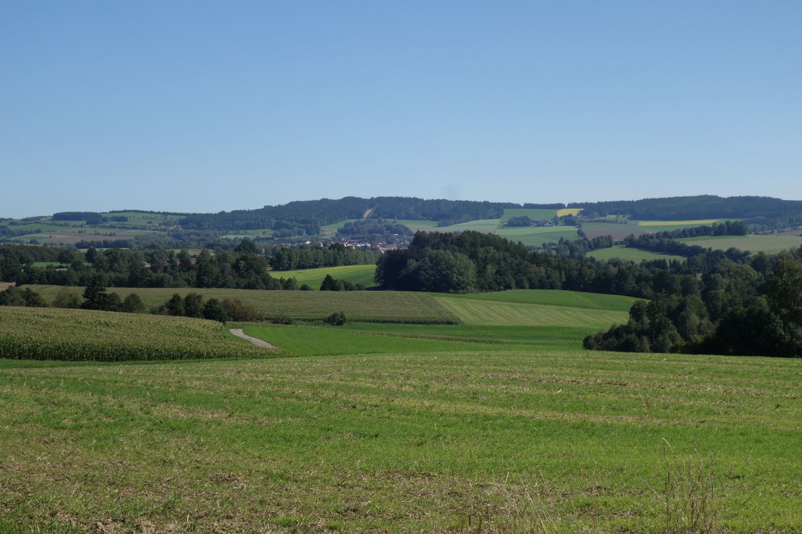 Blick nach Bärnau und zum Grenzkamm