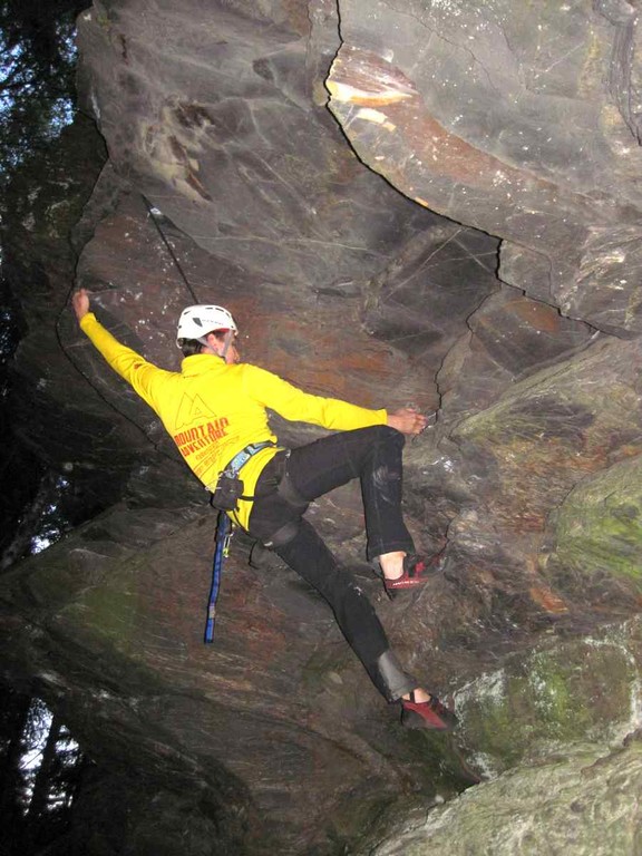 Mittwochstraining Klettern am Schwarzen Stein in Grünbach, Vogtland