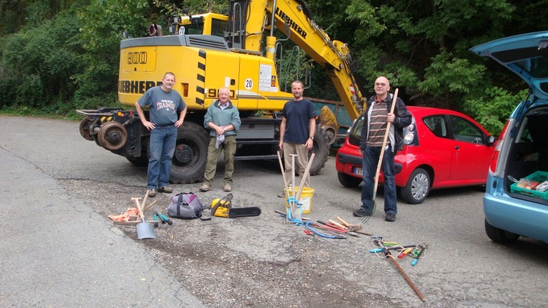 DAV Arbeitseinsatz im Klettergebiet Steinicht, 07.09.2011