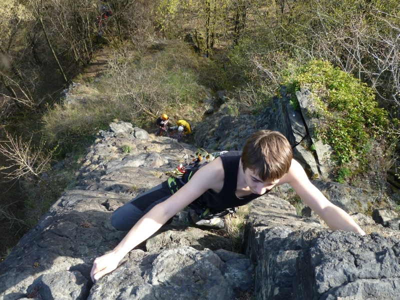 Sonntagsklettern im Steinicht am Uhustein