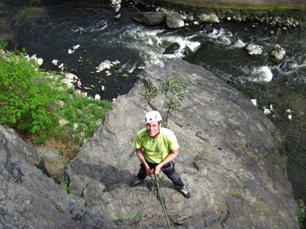 Klettern am Dornbusch im Klettergebiet Steinicht