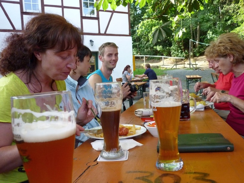 Klettern an der Fattigsmühle bei Hof, Samstag 04.08.2012