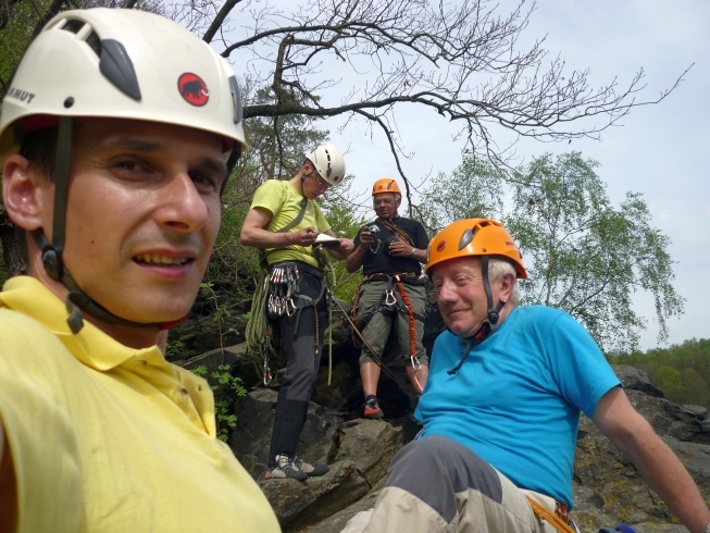 Klettern am Dornbusch im Klettergebiet Steinicht