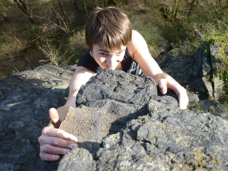 Sonntagsklettern im Steinicht am Uhustein